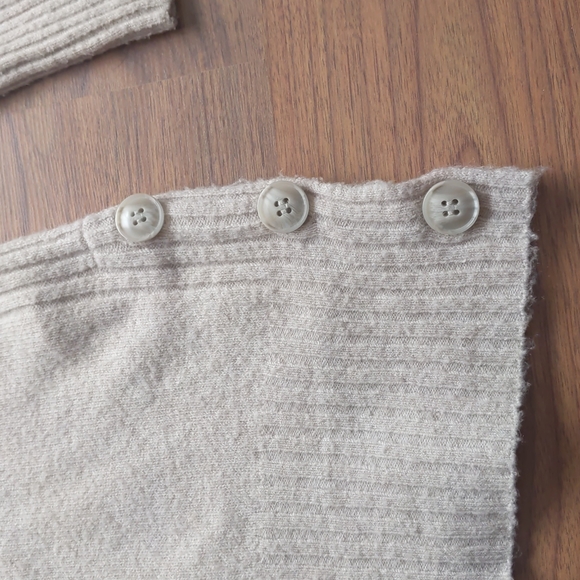 Oversized wool turtleneck / beige / M - Picture 2 of 6